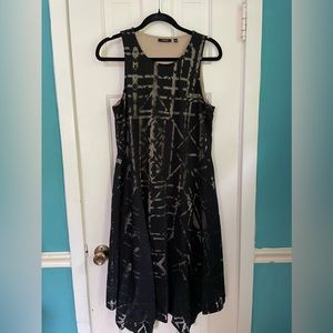 EUC Apt. 9 Burnout Dress with Handkerchief Hem Sz L